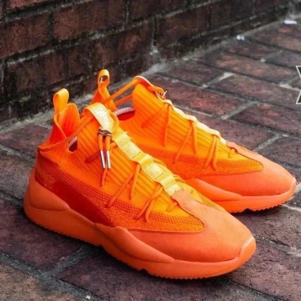 Triple 7 Vibrant Orange Athletic Sneakers